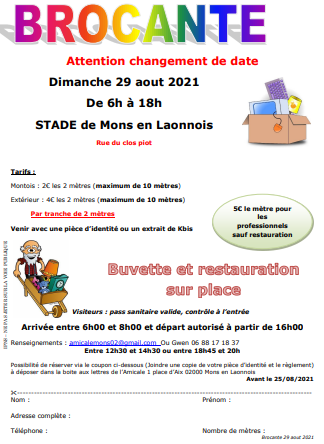 Brocante de Mons-en-Laonnois