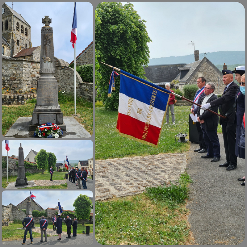 Cérémonie à Molinchart - commémoration du 77e anniversaire de la victoire du 8 mai 1945